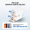 Szybka Ładowarka Sieciowa Tech-Protect PD 140W / QC3.0 4-Port PD 140W do MacBook / iPhone White